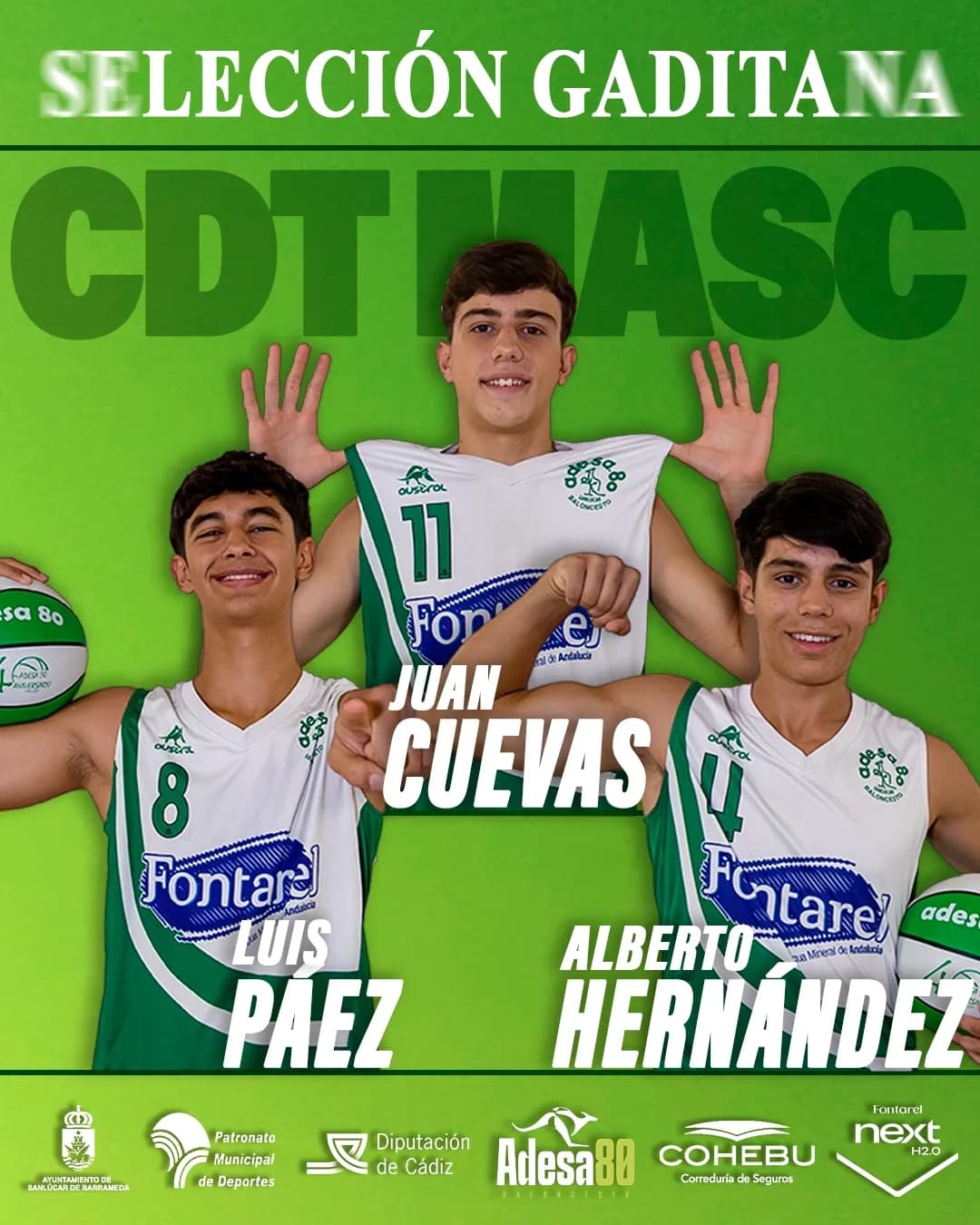 Portada: Juan Cuevas, Alberto Hernández y Luis Páez representarán a Cádiz en el Campeonato de Andalucía Cadete Masculino