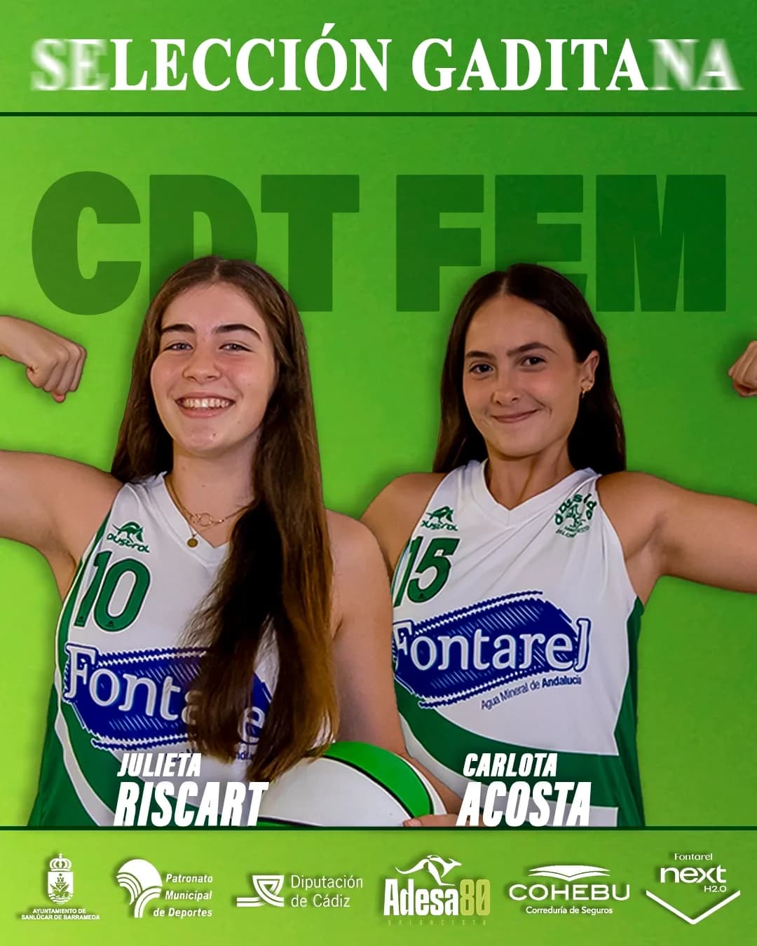 Portada: Julieta Riscart y Carlota Acosta, convocadas con la selección gaditana femenina para el Campeonato de Andalucía